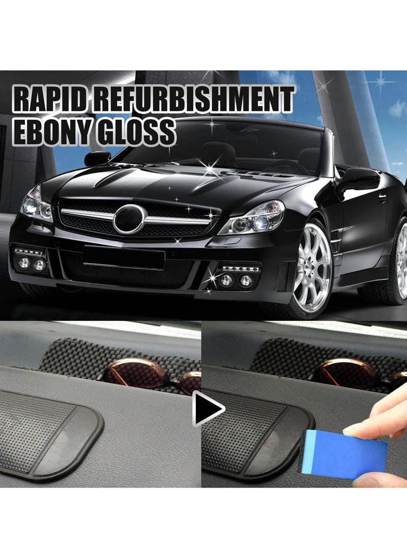 RAYHONG Car Interior Renovator and Coating Wax Set with Sponge Brush for Dashboard, Plastic, and Leather Care - Dust Protection and Shine  - Image 3