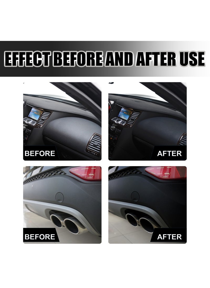 RAYHONG Car Interior Renovator and Coating Wax Set with Sponge Brush for Dashboard, Plastic, and Leather Care - Dust Protection and Shine  - Image 4