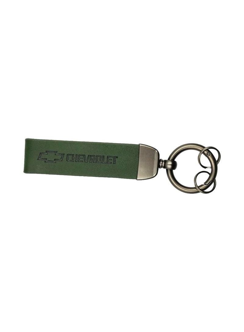 Chevrolet Metal Ring PU Leather Strap Keychain Home Key Chain Car Keychain Chevrolet Car Key Chain Super Finish 1Pcs  - Image 3