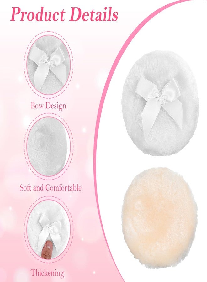 WJIAAA Large Fluffy Puffs for Body Powder, 2Pcs 3.5 Inch Dusting Puff - Image 3