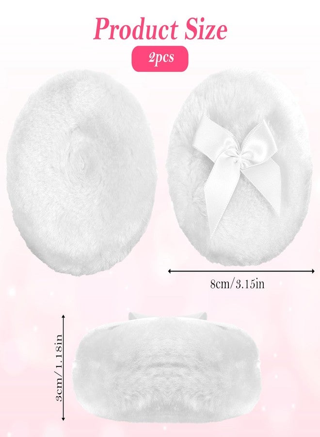 WJIAAA Large Fluffy Puffs for Body Powder, 2Pcs 3.5 Inch Dusting Puff - Image 2