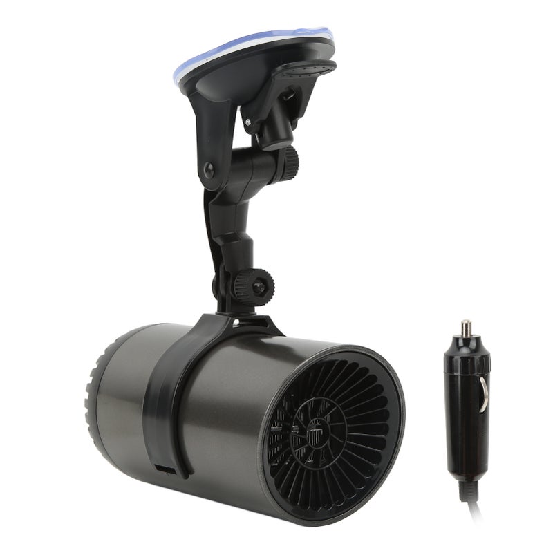 Car Heater 12V 150W 2-In-1 Cooling Heating Mode - 180° Rotatable Adjustable Air Volume Window Defroster for Car Dashboard Use - Image 1