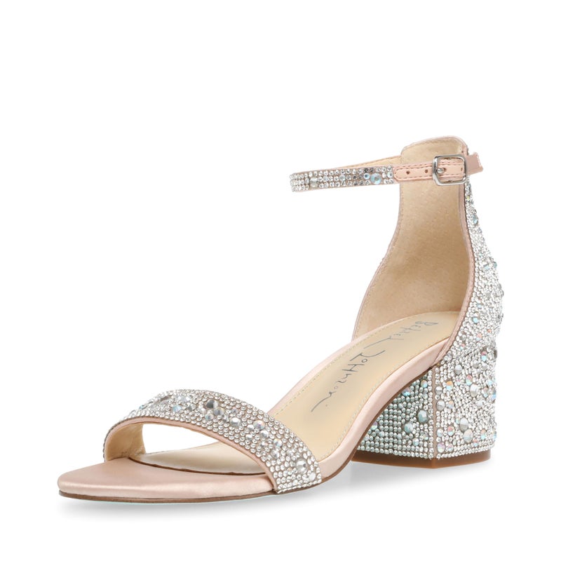 Betsey Johnson Women's Mari Heeled Sandal, Champagne, 8 M US - Image 4