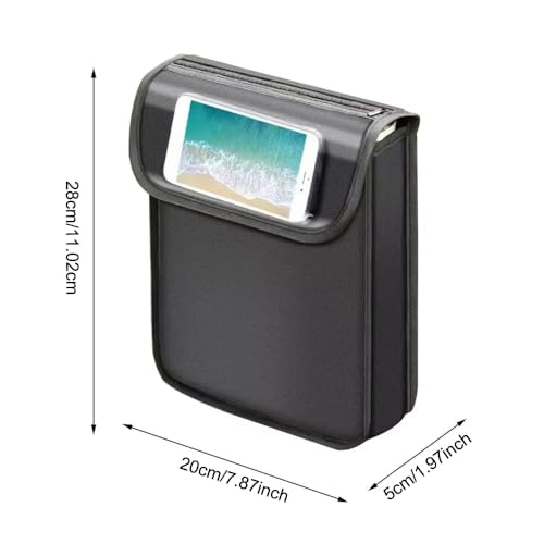 SquEqu Electric Scooter Bag Storage Pouch Handlebar Attachement Large Capacity with Waterproof Phone Holder Pocket Front Hanging Bags Organizer for Bike Handle Bar eBike Motorcycle Bicycle Escooter - Image 2