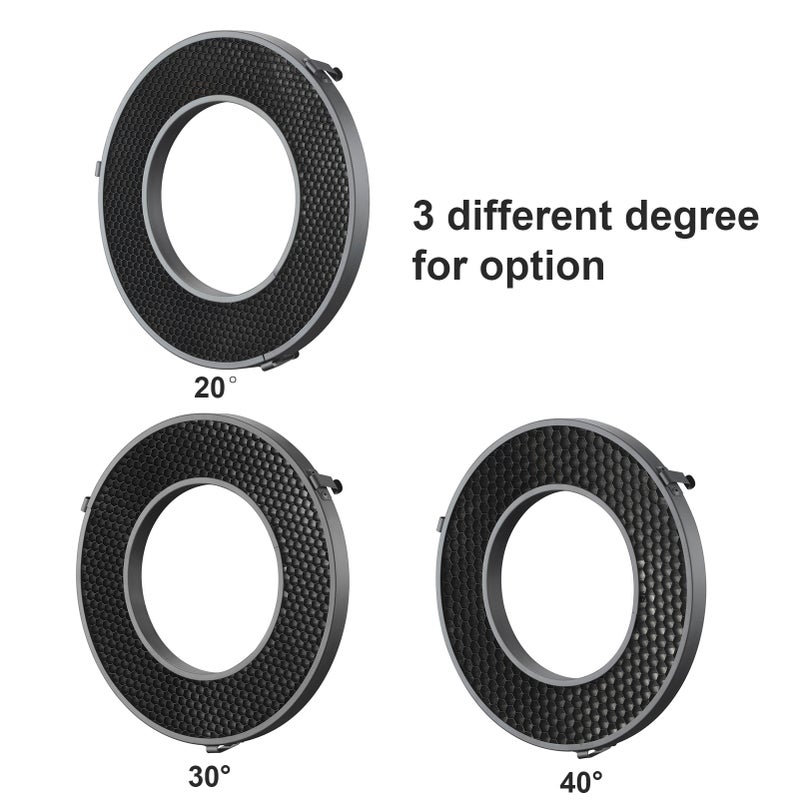 R200-HC30 30° Flash Honeycomb Grid Metal Material for R200 Ring Flash Head Camera Flash Accessory - Image 2