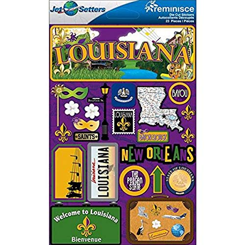 Reminisce Jet Setters 2 3Dimensional Sticker Louisiana - Image 1