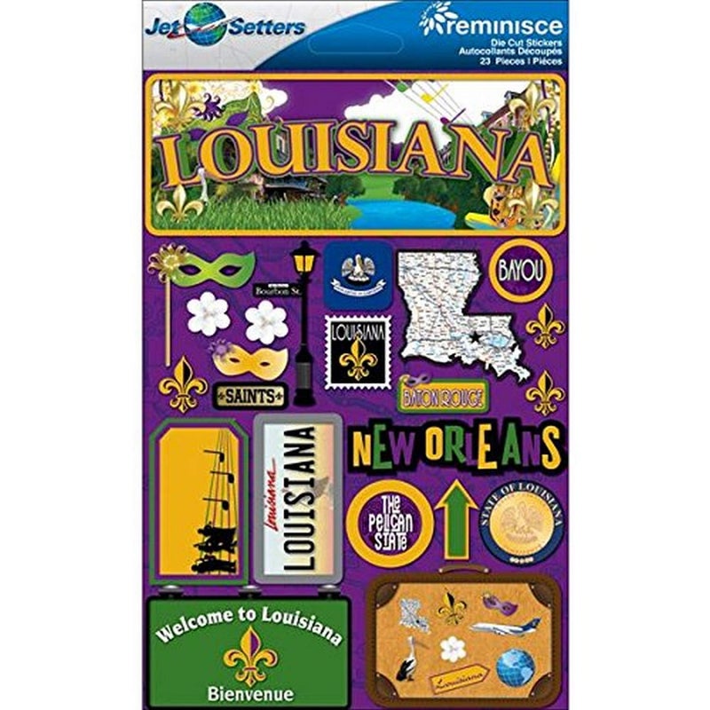Reminisce Jet Setters 2 3Dimensional Sticker Louisiana - Image 3