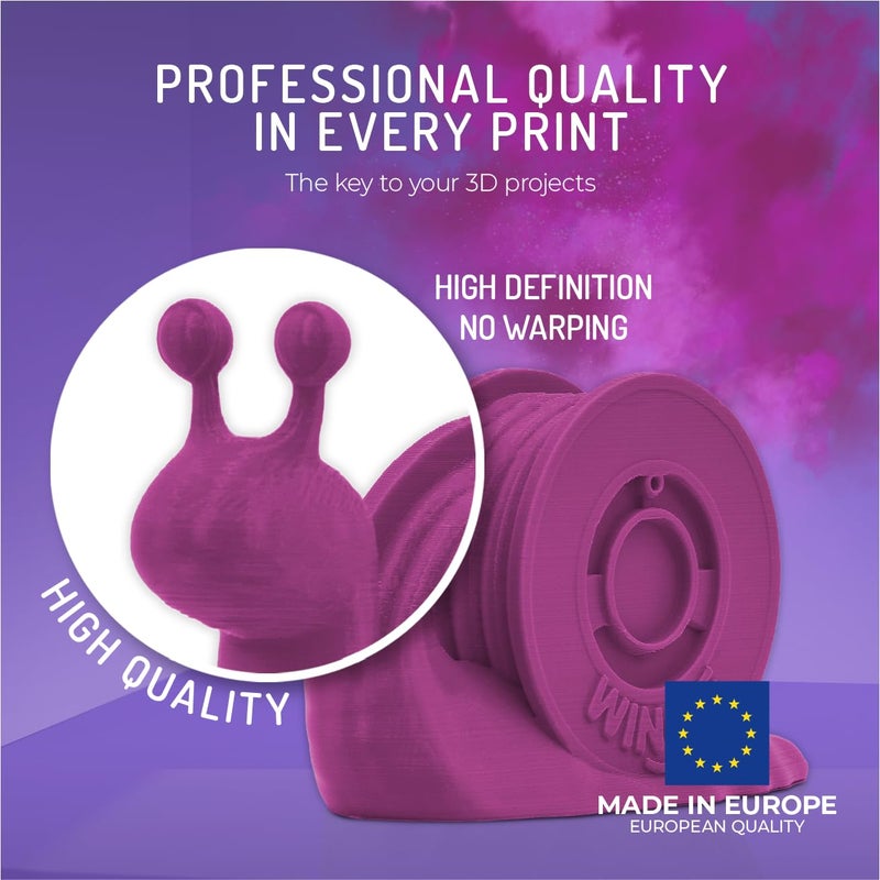 Neat shape WINKLE PLA HD Filament 1.75 mm Mauve, 1 kg Spool, 3D Printer Filament Compatible with FDM Printers, 3D Printing Materials, Dimensional Accuracy +/- 0.05 mm, Biodegradable, Easy to Print Wide usage compatibility - Image 2