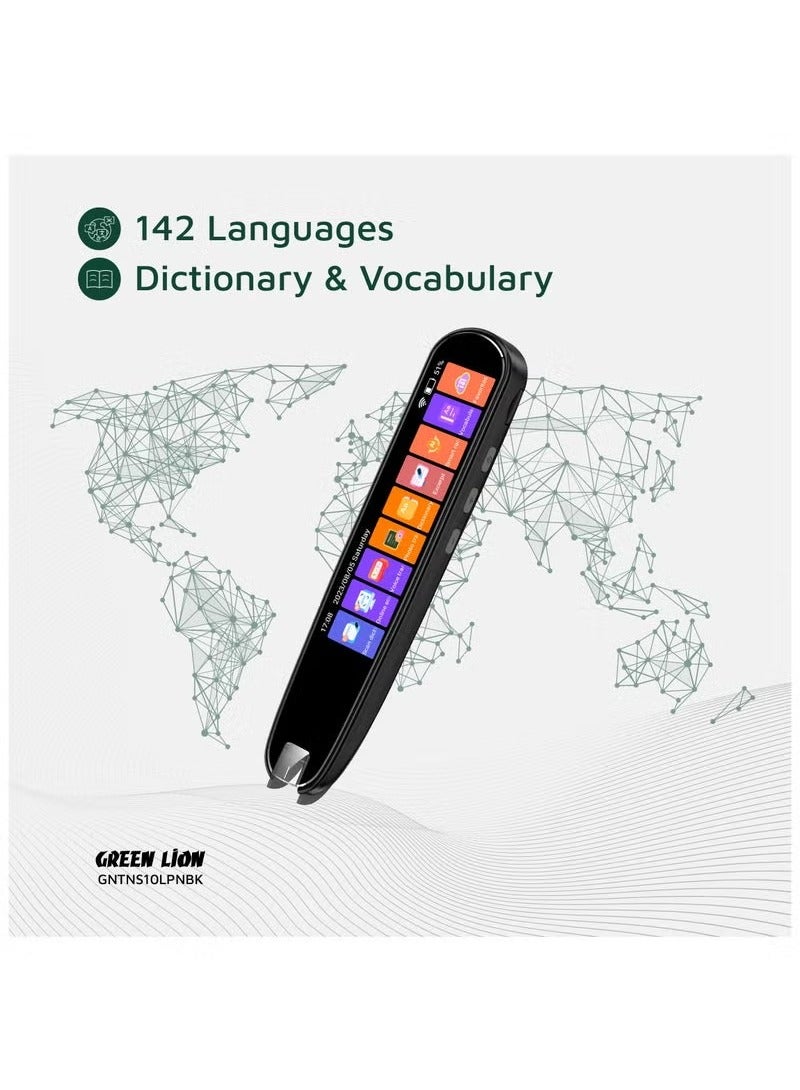 TIGER Smart Translation Pen with Voice, Photo & Scan Modes – Real‑Time OCR Text & Speech Translator for 142 Languages, 2.8″ Touchscreen, Built‑in Vocabulary & Dictionary, TF Card Slot for Offline Storage – Black - Image 2