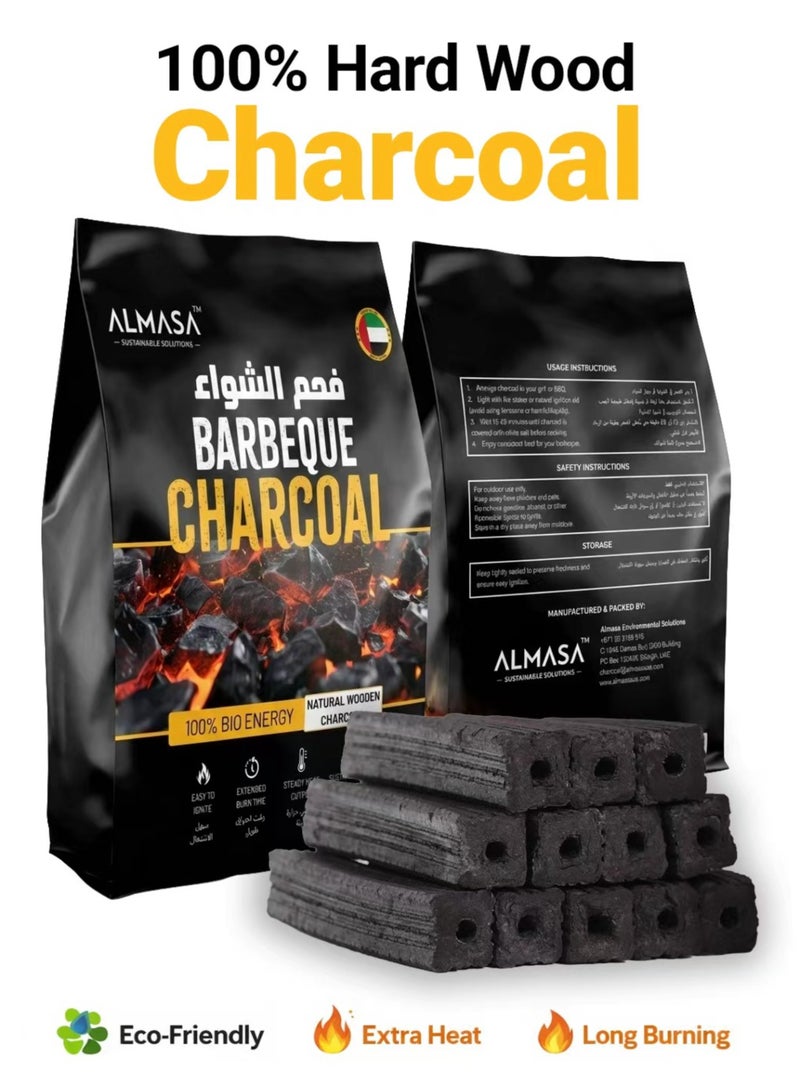 Almasa 5kg Pure Fire Natural Hardwood BBQ Charcoal for restaurant-grade Fuel for Camping Grilling - Image 3