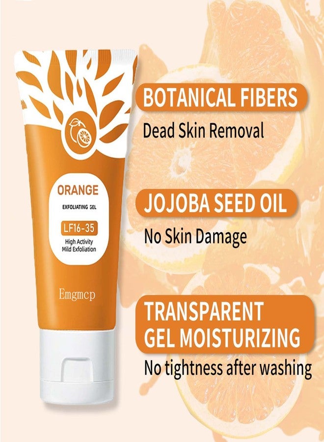 Emgmcp Orange Enzymes Exfoliating Gel for Face and Body, Deep Pore Cleansing & Tightening, Improve Blackhead, Moisturizing Scrub to Smooth Skin, Gentle for All Skin Types (2pc, 50ml) - Image 4