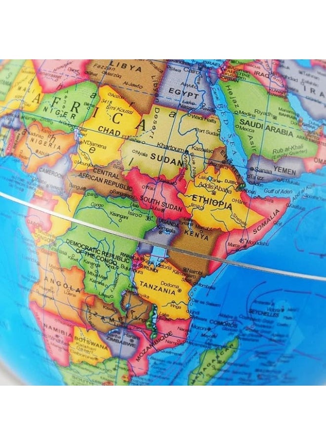 Terabyte World Globe Political Map Globe - English Map - Educational|Geographic|Modern Desktop Decoration - Stainless Steel Arc And plastic Base - School, Home,Office, 18.2cm - Image 3