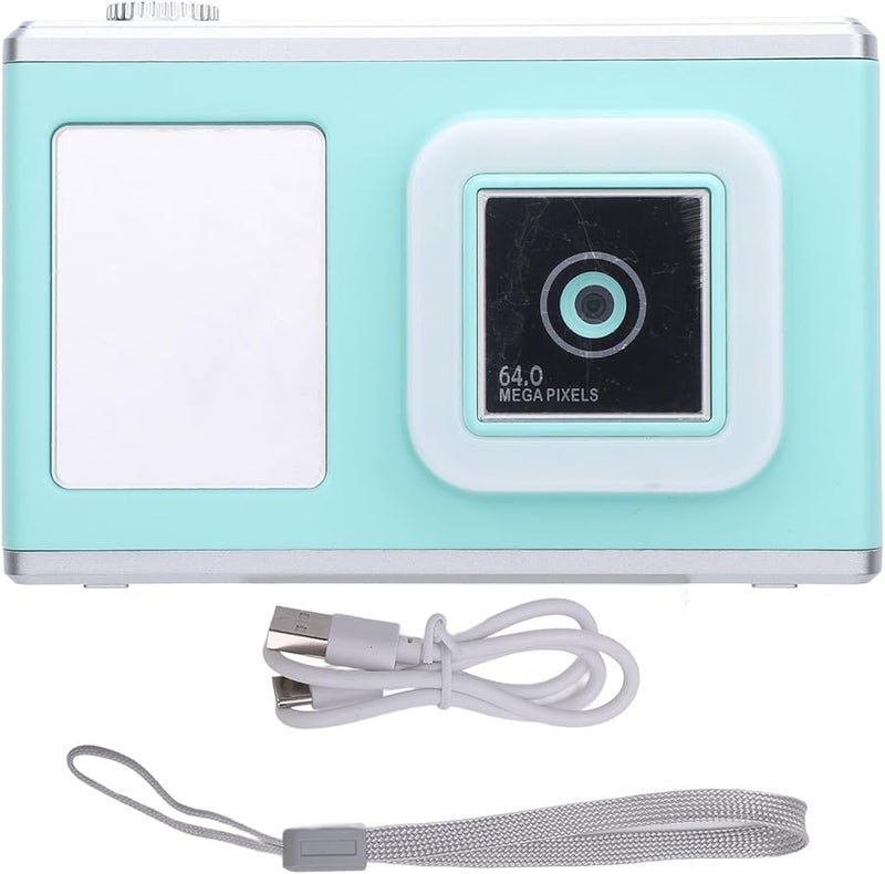 Green Digital Camera 48MP Front Rear AI Autofocus 2.4in IPS Screen Fill Light Long Battery Life for Travel Selfies - Image 1