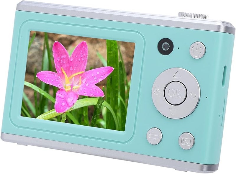 Green Digital Camera 48MP Front Rear AI Autofocus 2.4in IPS Screen Fill Light Long Battery Life for Travel Selfies - Image 3