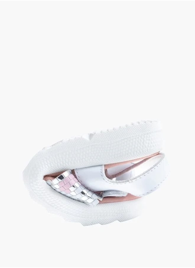 بابلوسكي Girls' Embellished Sandals With Hook And Loop Closure