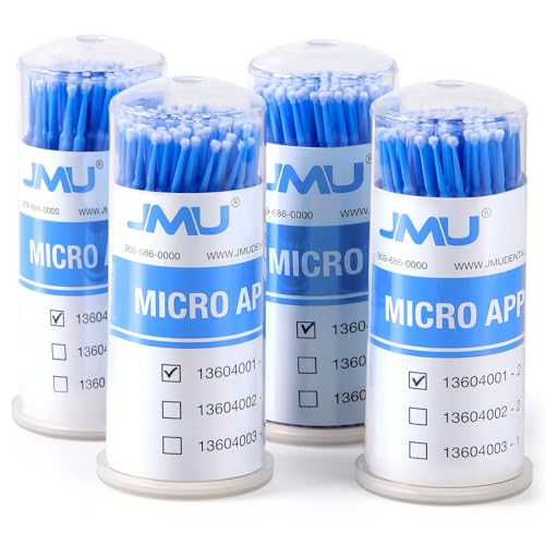 JMU 400pcs Dental Micro Applicators Brushes Regular, Disposable Microswabs - Image 1