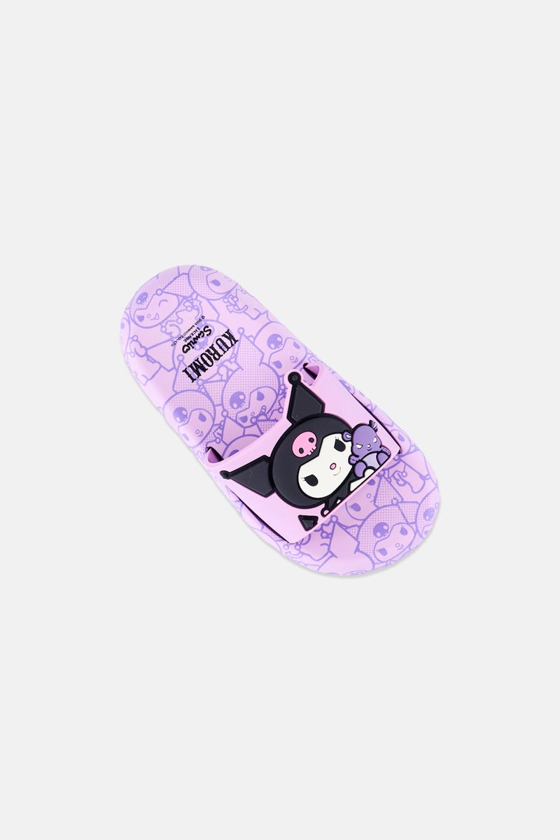 Sanrio Kuromi Toddlers Girl Stitch Slip On Slides, Multicolor - Image 3
