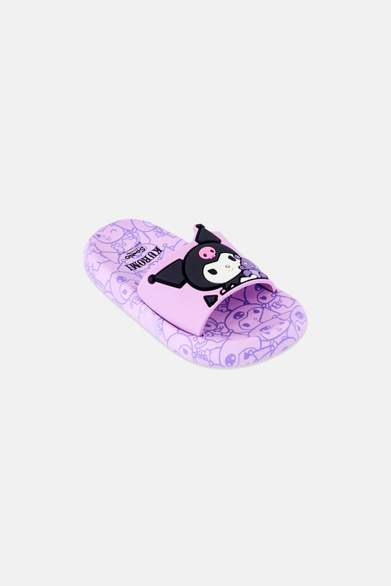 Sanrio Kuromi Toddlers Girl Stitch Slip On Slides, Multicolor - Image 1