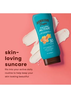 Hawaiian Tropic Everyday Active Lotion Sunscreen SPF 50, 8oz | Hawaiian Tropic Sunscreen SPF 50, Sunblock, Broad Spectrum Sunscreen, Oxybenzone Free Sunscreen, Water Resistant Sunscreen SPF 50, 8oz  - Image 3