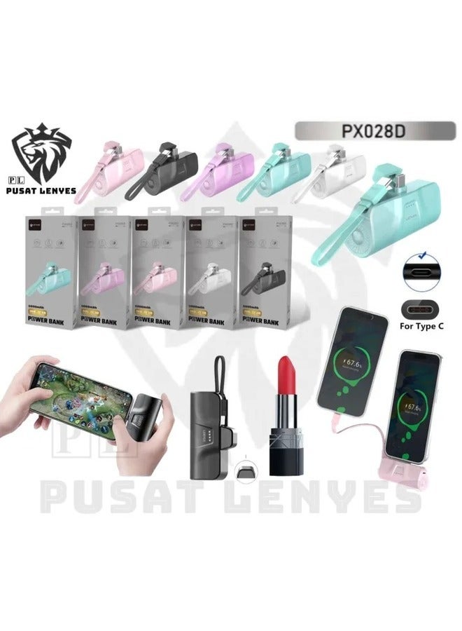 Lenyes Mini Power Bank 5000mah for Business Trips, Travel,Compatible With Android Device Fast Charging 22.5W + PD 20W 2 Conector Type C - Image 2