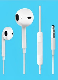 IPHONE 5 HANDSFREE ، سماعات هاند فري لهاتف iPhone 5 وغيرها من هواتف Samsung iPhone والهواتف المحمولة (أبيض)