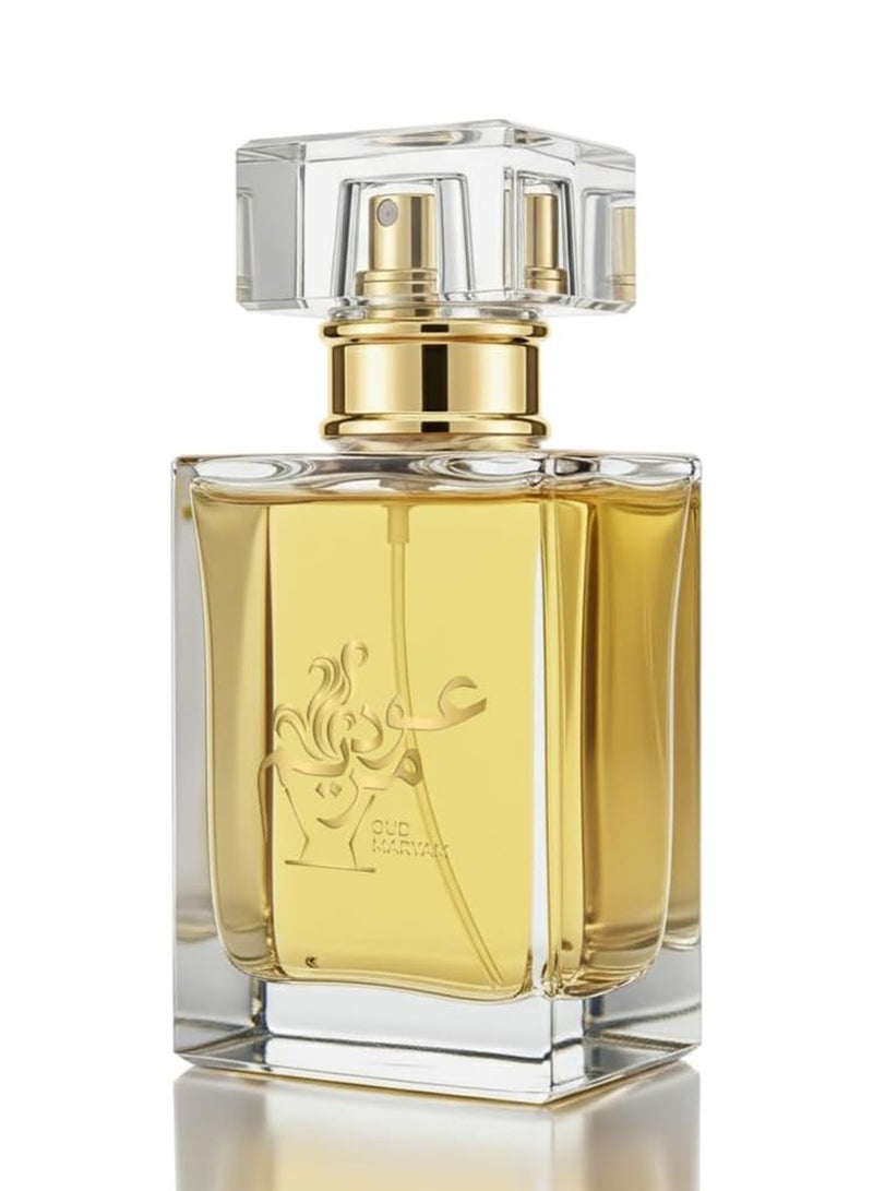 OUD MARYAM عود مريم عبدالله 50 مل عطر عربي للجنسين طويل الأمد - رائحة تدوم 24-36 ساعة - دافانا، برغموت إيطالي، فلفل وردي - Image 1