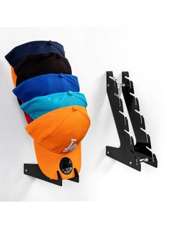 Hat Racks for Baseball Caps, Wall Mount or Stand Up, Holds Up to 10 Caps, Acrylic Hat Display and Storage for Bedroom, Closet, Dresser, Entrance, 2PCS