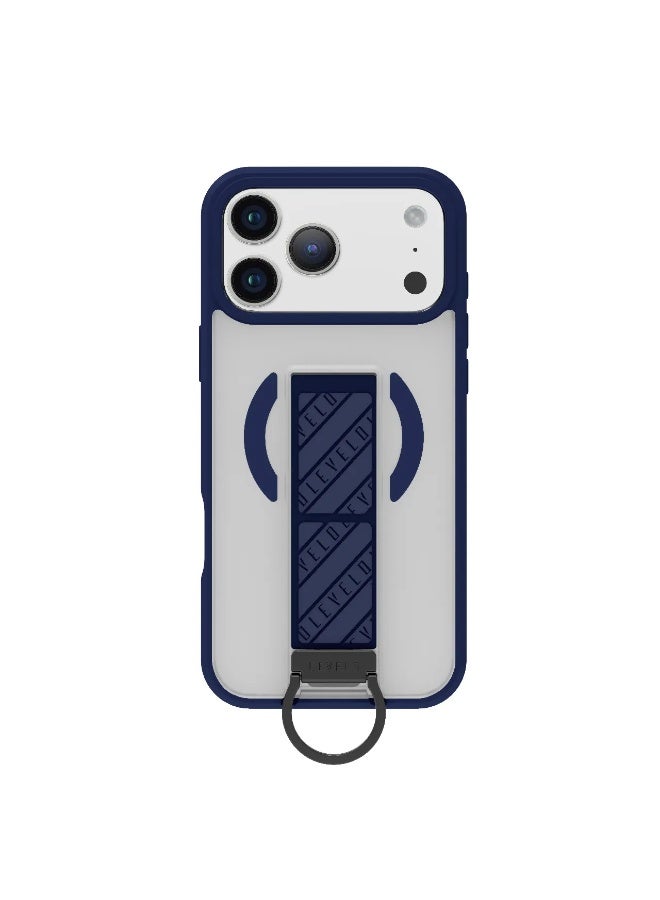 ليفيلو جراب ماج سيف مورفيكس كلارا جريب لهاتف آيفون 17 برو ماكس مع مصد مقاوم للصدمات ومغناطيس قوي/ غطاء خلفي مع حامل حلقي متعدد الاستخدامات - أزرق داكن - Image 1