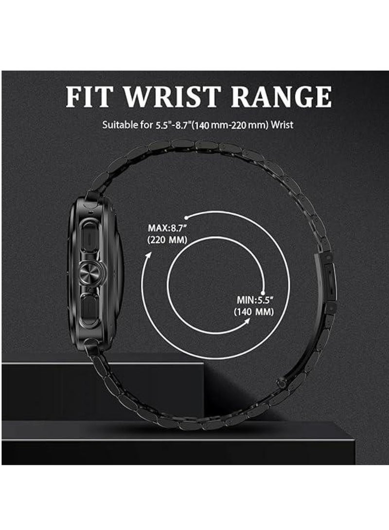 TIGER Stainless Steel Band Compatible with Samsung Galaxy Watch Ultra 47mm, No Gap Solid Metal Business Replacement Wristband Galaxy Watch Ultra Strap (2024) for Men & Women – Stylish, Durable, Adjustable Watch Band for Professional & Casual Wear - Image 3