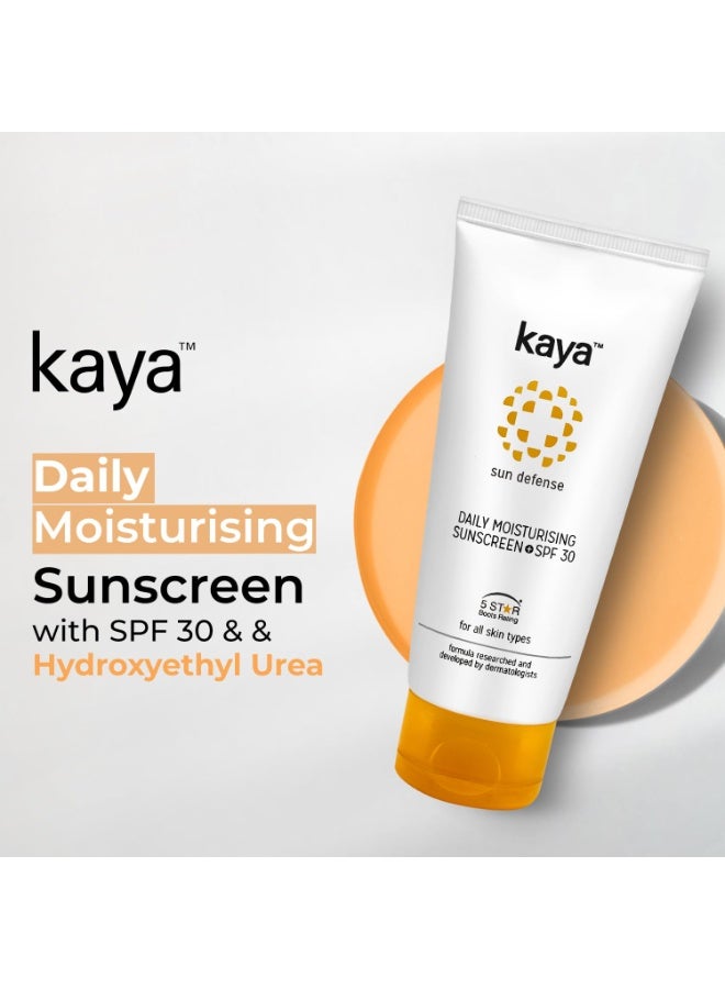 كايا واقي الشمس المرطب اليومي SPF 30 PA++ SPF 30 | الجلسرين، هيدروكسي إيثيل يوريا | مطور من قبل أطباء الجلدية | خبرة 22 عامًا | كريم مرطب، غير لزج، لجميع أنواع البشرة | 50 مل - Image 2