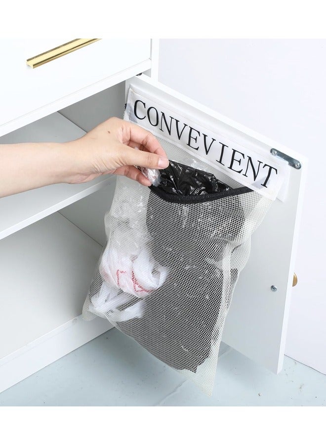 2 Pcs Sticky Wall Mount Mesh Plastic Bag Holder Net Bag Dispenser for Plastic Bags Grocery Bags Storage for Home and Kitchen - Image 4