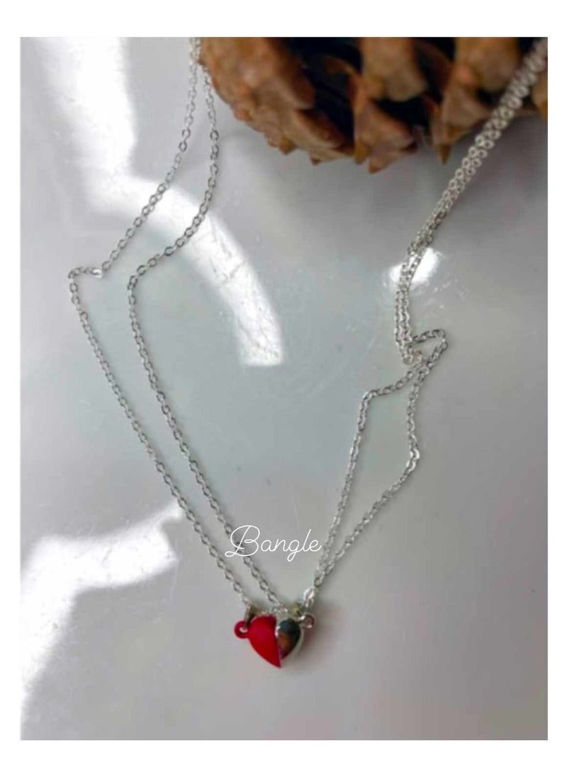 Generic - Fashion Heart Magnetic For Couple Necklace - Image 1