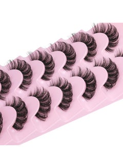 Lashes Natural Look False Eyelashes D Curl 16Mm Lashes 3D Wispy Faux Mink Eyelashes With Clear Band Fake Eye Lashes 7 Pairs By Goddvenus