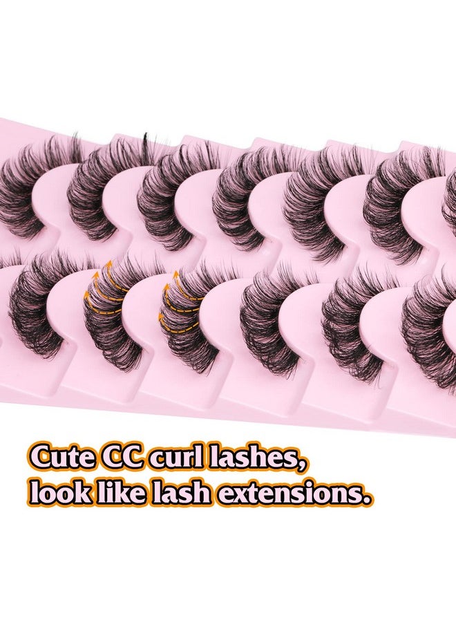 Goddvenus - Lashes Natural Look False Eyelashes D Curl 16Mm Lashes 3D Wispy Faux Mink Eyelashes With Clear Band Fake Eye Lashes 7 Pairs By Goddvenus - Image 1