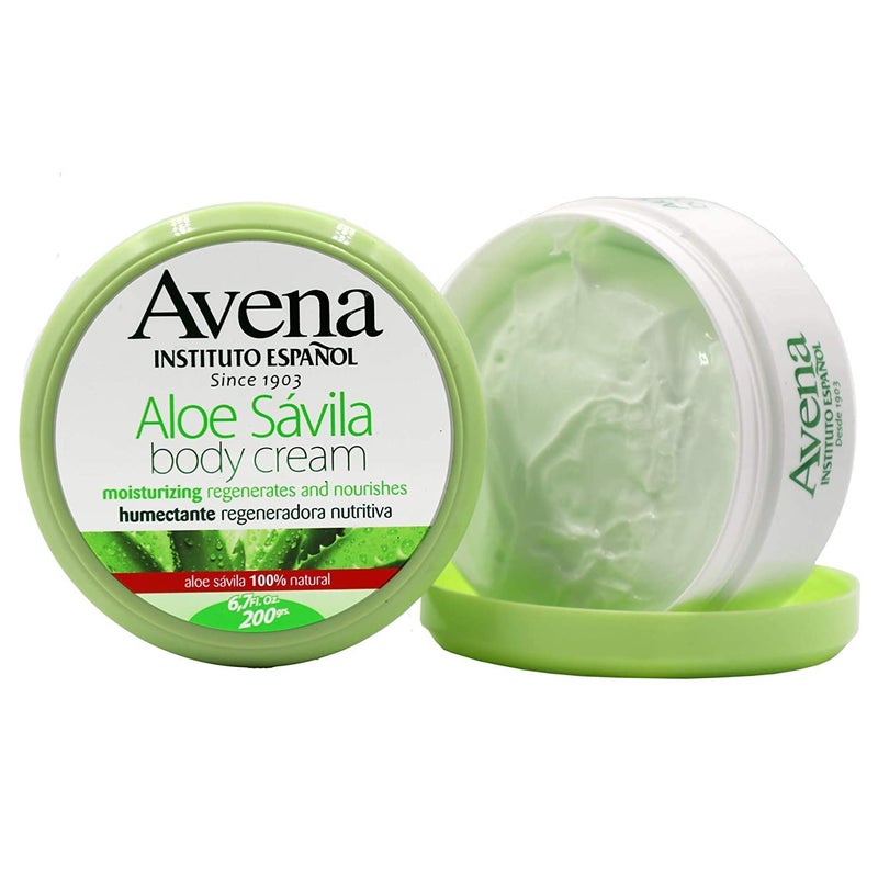 Avena Instituto Espanol Aloe Savila Body Cream, Moisturizing, Regenerates and Nourishes, 2-pack Of 6.7 FL Oz each, 2 Jars - Image 2