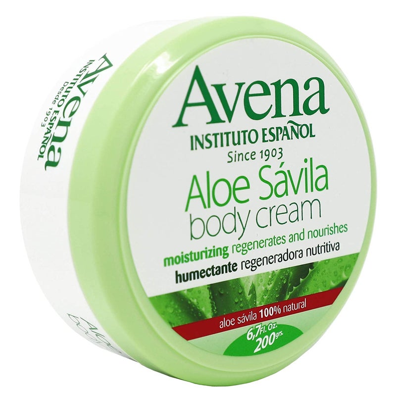 Avena Instituto Espanol Aloe Savila Body Cream, Moisturizing, Regenerates and Nourishes, 2-pack Of 6.7 FL Oz each, 2 Jars - Image 3