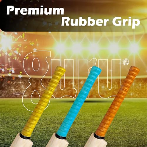 Guru Premium Coil Cricket Bat Grips, 6 Pieces Set of Rubber Grips for Bat (Multicolor) - Image 4