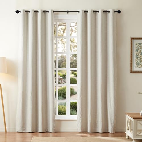 ztlab Blackout Wrap Around Curtain Rod 120-150, 3/4" Curtain Rods for Windows Adjustable, Heavy Duty Telescoping Drapery Rods for Bedroom, Living Room, Kitchken, Black - Image 5
