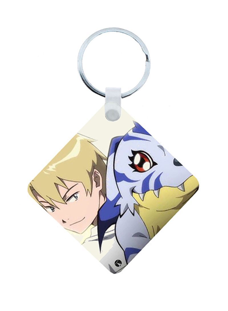RKN Digimon Anime Wooden Keychain
