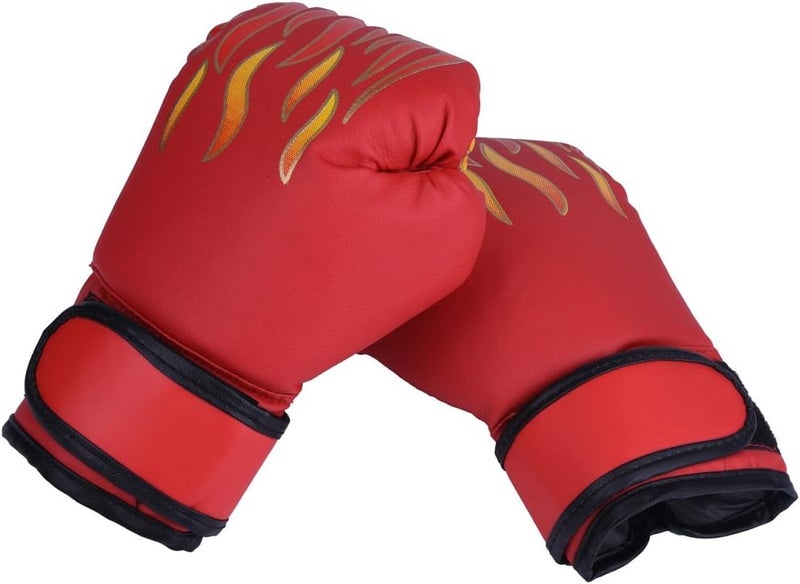 comfrt Kids Boxing Gloves, PU Muay Thai Sparring Training Glove Kickboxing Gloves for Age 7-13 Years (Color : Red) Boxing Supplies - Image 2