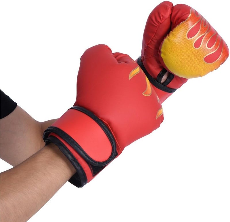 comfrt Kids Boxing Gloves, PU Muay Thai Sparring Training Glove Kickboxing Gloves for Age 7-13 Years (Color : Red) Boxing Supplies - Image 5