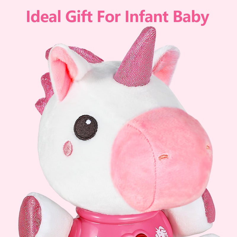 iPlay, iLearn Baby Unicorn Musical Toys, Newborn Girls Gift, Soft Unicorn Plush Stuffed Animal, Infant Light Music Time, 1st Birthday Stocking Gift Stuffer for 0 1 2 3 6 9 12 18 Month 1-3 Yrs Toddlers - Image 2