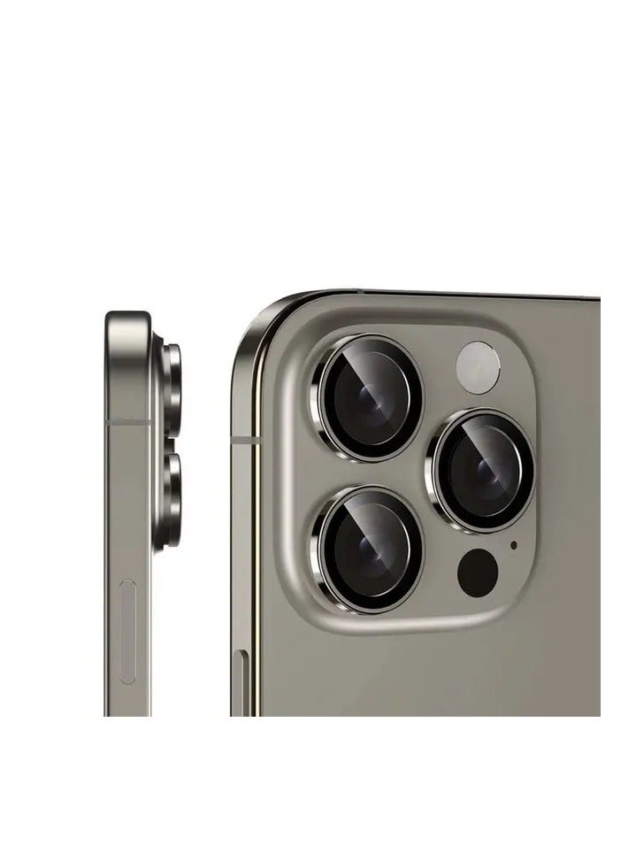 GREEN LION HD Elite Camera Lens for iPhone 16 Pro/Pro Max / Light weight And Ultra-Thin / AR Coating / Easy Application / Seamless Fit / 360° Shield / HD Clarity - White Titanium - Image 2