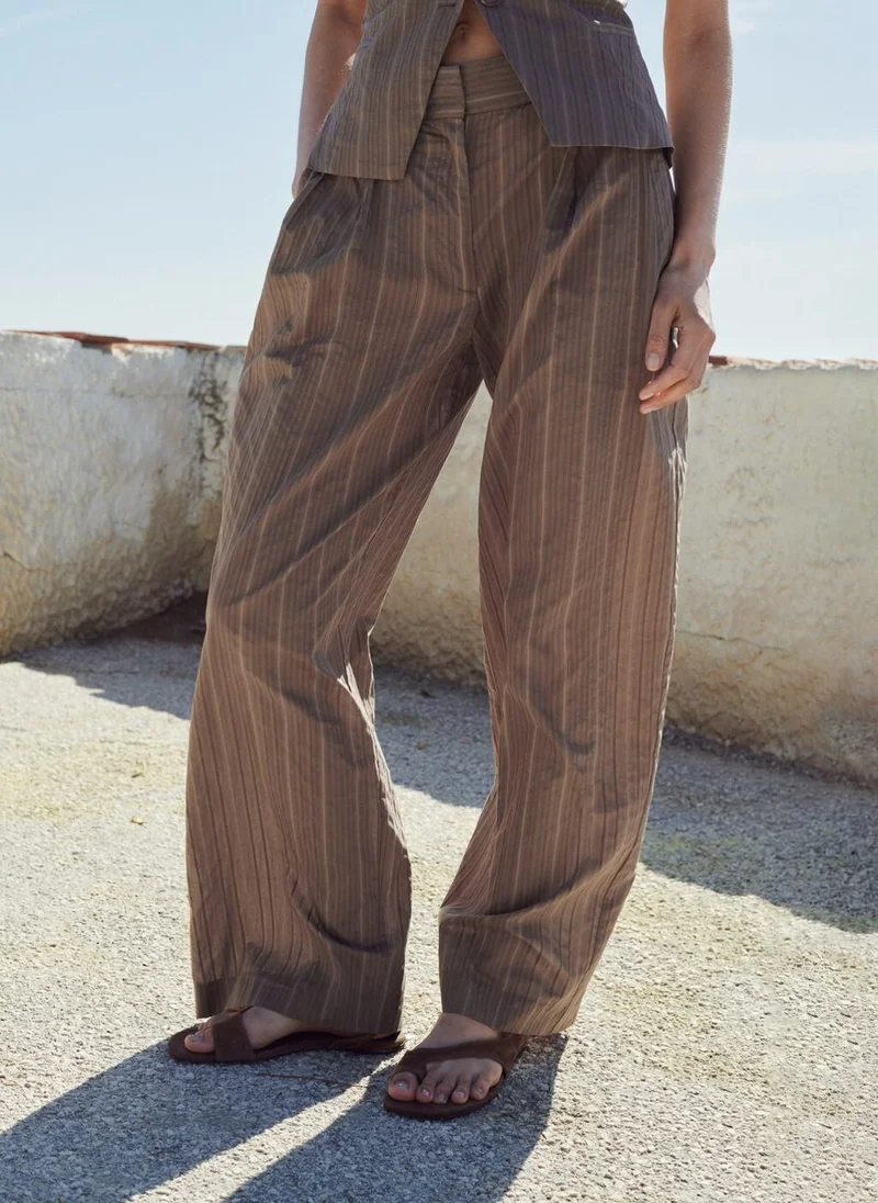 MANGO High-waist straight pants