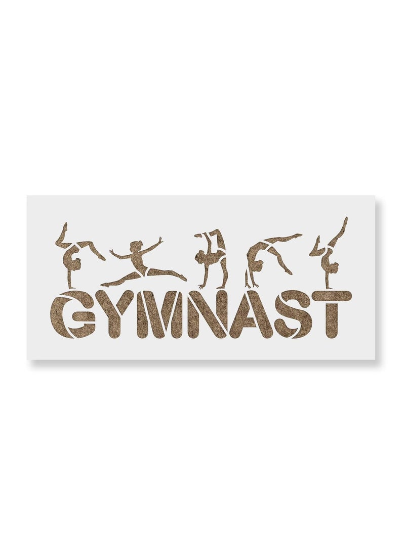 Stencil Revolution - Gymnast Gymnastics Stencil Wall Art Art Stencils Stencils for Crafts Reusable Stencils Stencil Template - Image 1