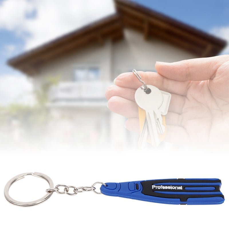 Diving Keychain: Blue PVC Mini Diving Key Ring - Sturdy Durable Rust-Resistant Unique Flipper Keychain for Scuba Divers Beach Travel Daily Use - Image 5