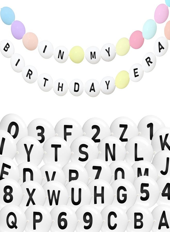 Seenelling 107 Pcs Friendship Bracelet Link Balloon Birthday Garland Kit 10 Inch Number Letter White Linking Balloons Banner for Music Fans Popular Singer Photo Backdrop Tour Party DIY Decoration - Image 1