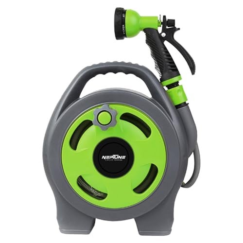 Neptune Simplify Farming Mini Garden Hose Reel Portable and Wall Mounted | 10M Heavy Duty Hose |Versatile 7-in-1 Spray Nozzle with Hose Connector | Ideal for Car Wash, Lawn Care & Household Watering - Image 1
