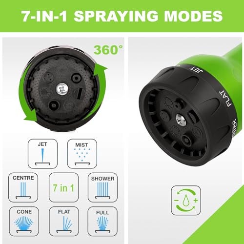 Neptune Simplify Farming Mini Garden Hose Reel Portable and Wall Mounted | 10M Heavy Duty Hose |Versatile 7-in-1 Spray Nozzle with Hose Connector | Ideal for Car Wash, Lawn Care & Household Watering - Image 4