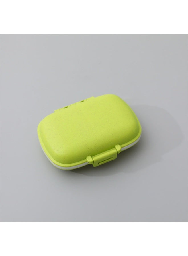 1 Pcs Pill Organizer Case with 8 Compartments Portable Daily Travel Medicine Reminder Box to Hold Vitamins, Cod Liver Oil (Green) - Image 2